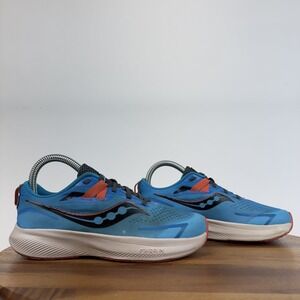 Big Kids Saucony Ride 15 Blue Athletic Running Sneakers Shoes Size 3 Y GUC‎